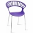 piétement chromé assise violet