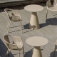 Pied de mange debout Ikon Pio e Tito Toso Pedrali design conique table polypro