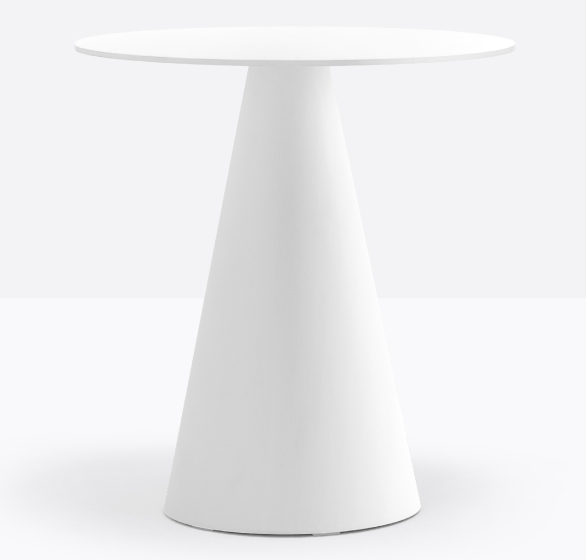 Pied de mange debout Ikon Pio e Tito Toso Pedrali design conique table polypro