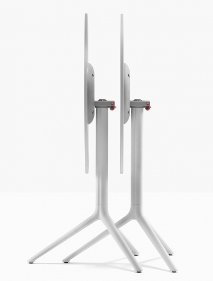 Pied de table Elliot 5475 5470 Patrick Jouin Pedrali hotel café bar 5470 5475 aluminium rabat plateau design 3 ou 4 branches si