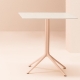 Pied de table Elliot 5475 5470 Patrick Jouin Pedrali hotel café bar 5470 5475 aluminium rabat plateau design 3 ou 4 branches si