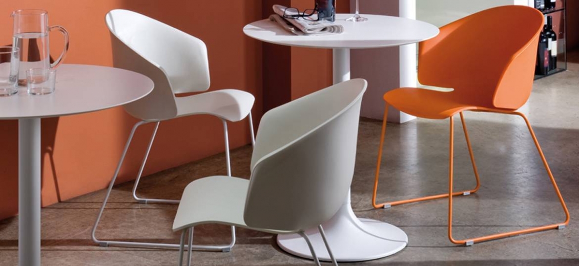 Plateau de table Compact tout blanc Pedrali 