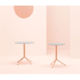 Plateau de table Marbre composé Pedrali droit plat biseauté 