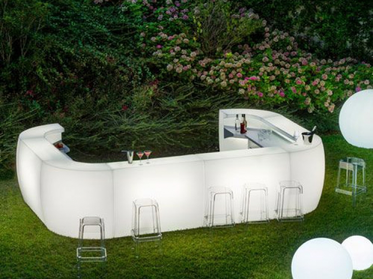 Comptoir lumineux de bar Igloo corner ou console Pedrali lumineux eclairage