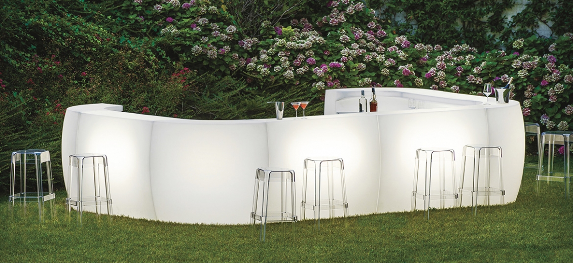 Comptoir lumineux de bar Igloo corner ou console Pedrali lumineux eclairage