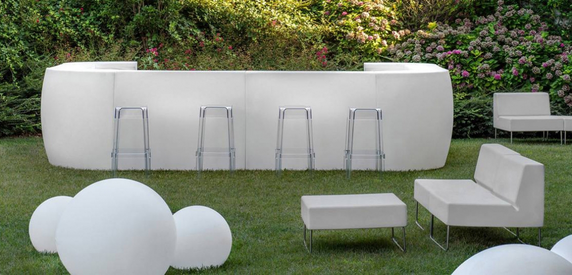 Comptoir lumineux de bar Igloo corner ou console Pedrali lumineux eclairage