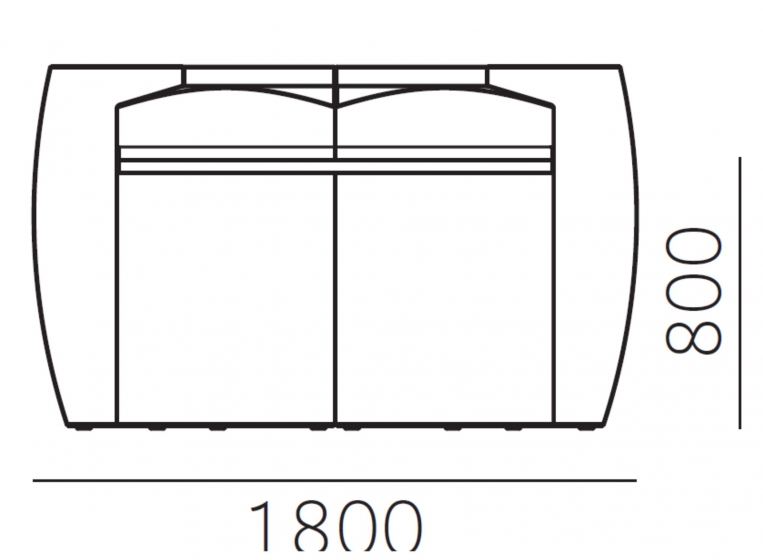 Comptoir lumineux de bar Igloo corner ou console Pedrali lumineux eclairage