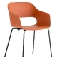 Fauteuil Babila Odo Fioravanti Pedrali polypropylène acier chromé