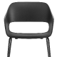 Fauteuil Babila Odo Fioravanti Pedrali polypropylène acier chromé