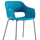 Fauteuil Babila Odo Fioravanti Pedrali polypropylène acier chromé
