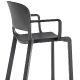 Fauteuil Bridge Dome Odo Fioravanti Pedrali polypropylène beige gris