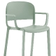 Fauteuil Bridge Dome Odo Fioravanti Pedrali polypropylène beige gris