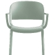 Fauteuil Bridge Dome Odo Fioravanti Pedrali polypropylène beige gris