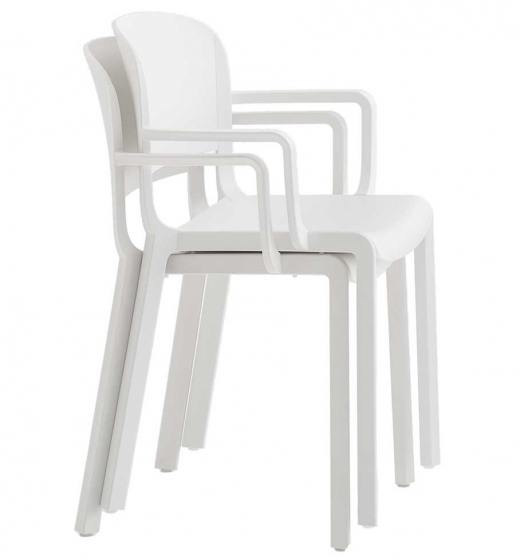 Fauteuil Bridge Dome Odo Fioravanti Pedrali polypropylène beige gris