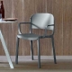 Fauteuil Bridge Dome Odo Fioravanti Pedrali polypropylène beige gris
