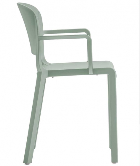 Fauteuil Bridge Dome Odo Fioravanti Pedrali polypropylène beige gris