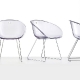 Fauteuil Gliss pedrali acier technopolymère plaza mobilier 