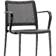 vente pedrali mya 705 fauteuil stéph plaza mobilier noir rouge promo métal outdoor terrasse extérieur 