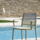 vente pedrali mya 705 fauteuil stéph plaza mobilier noir rouge promo métal outdoor terrasse extérieur 