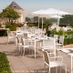 vente pedrali mya 705 fauteuil stéph plaza mobilier noir rouge promo métal outdoor terrasse extérieur 