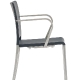 vente pedrali mya 705 fauteuil stéph plaza mobilier noir rouge promo métal outdoor terrasse extérieur 