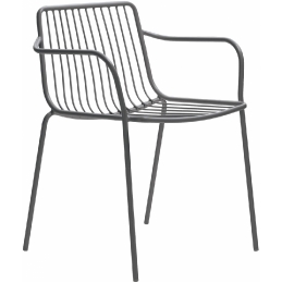 achat pedrali nolita 3655 fauteuil metal jardin cedre rouge fer fil acier