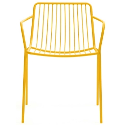 achat pedrali nolita 3655 fauteuil metal jardin cedre rouge fer fil acier