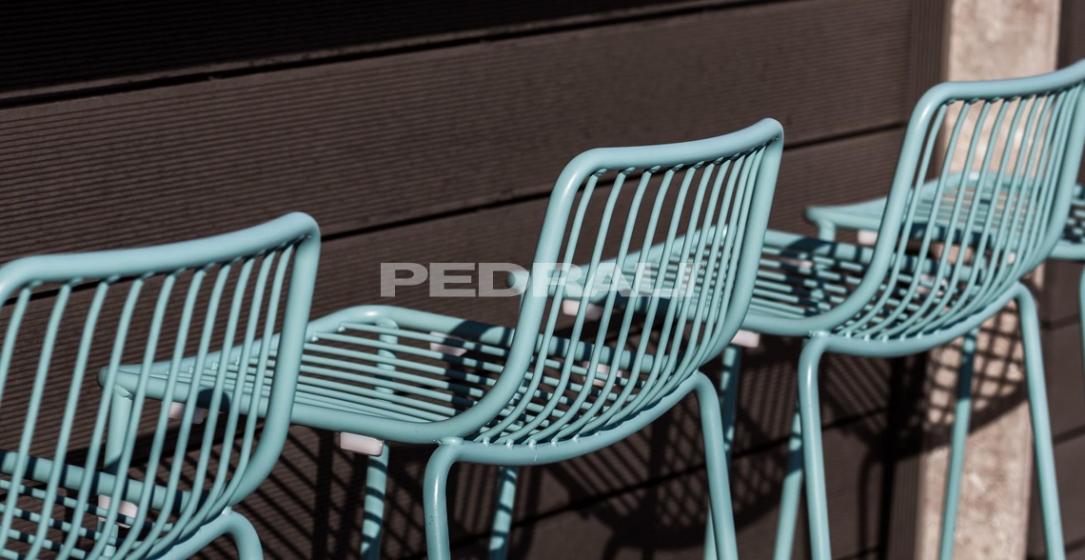 achat pedrali nolita 3657 chaise haut metal jardin outdoor cedre rouge