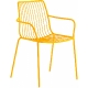 achat pedrali nolita 3656 fauteuil jardin métal dossier haut jardin cedre rouge