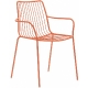 achat pedrali nolita 3656 fauteuil jardin métal dossier haut jardin cedre rouge
