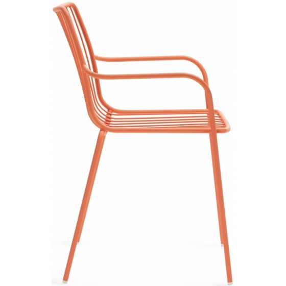 achat pedrali nolita 3656 fauteuil jardin métal dossier haut jardin cedre rouge