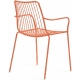 achat pedrali nolita 3656 fauteuil jardin métal dossier haut jardin cedre rouge