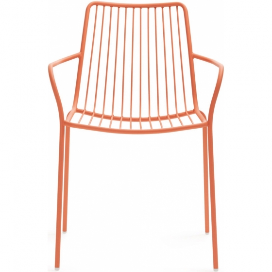 achat pedrali nolita 3656 fauteuil jardin métal dossier haut jardin cedre rouge