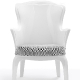 Coussin pasha rembourré recouvert de tissu grand confort au fauteuil Pasha