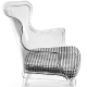 Coussin pasha rembourré recouvert de tissu grand confort au fauteuil Pasha