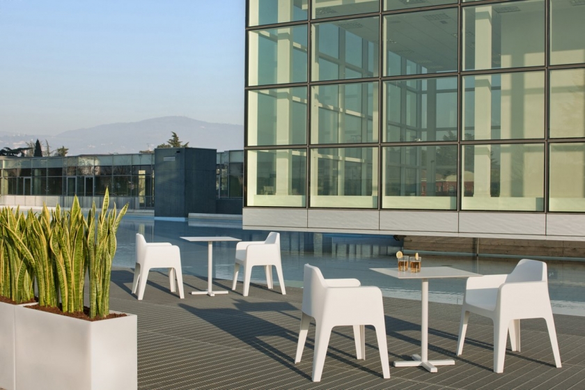 Fauteuil Plus Air 630 Busana Pedrali extérieur jardin outdoor piscine empilable kaki blanc noir beige orange