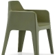 Fauteuil Plus Air 630 Busana Pedrali extérieur jardin outdoor piscine empilable kaki blanc noir beige orange