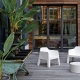 Fauteuil lounge Plus Air 631 Alessandro Busana Pedrali extérieur jardin piscine indoor outdoor design blanc rouge empilable