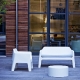 Fauteuil lounge Plus Air 631 Alessandro Busana Pedrali extérieur jardin piscine indoor outdoor design blanc rouge empilable