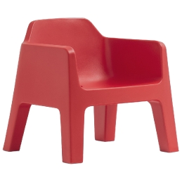 Fauteuil lounge Plus Air 631 Alessandro Busana Pedrali extérieur jardin piscine indoor outdoor design blanc rouge empilable