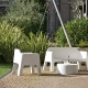 Canapé Plus Air 636 Alessandro Busana Pedrali extérieur jardin piscine outdoor et indoor Canapé lounge réalisé en polyéthylène e