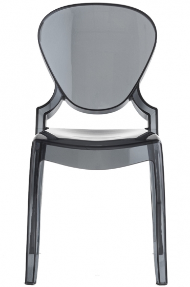 Chaise Queen pedrali 650 design polycarbonate empilable contemporain beige blanc noir orange violet transparent 