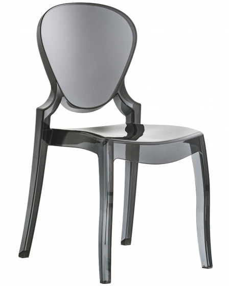 Chaise Queen pedrali 650 design polycarbonate empilable contemporain beige blanc noir orange violet transparent 