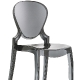 Chaise Queen pedrali 650 design polycarbonate empilable contemporain beige blanc noir orange violet transparent 