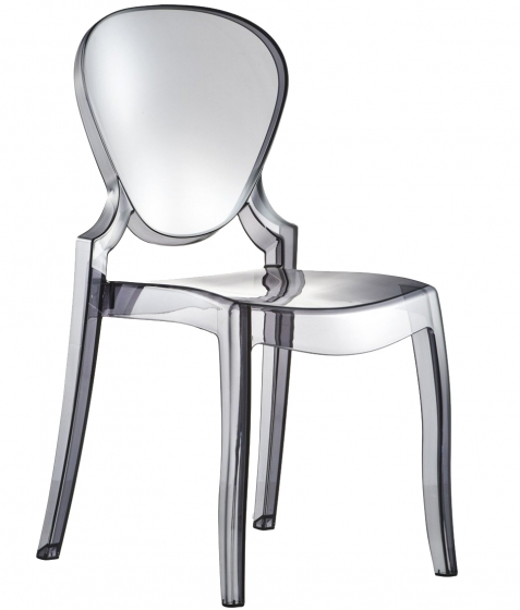 Chaise Queen pedrali 650 design polycarbonate empilable contemporain beige blanc noir orange violet transparent 