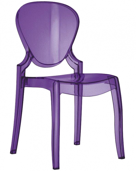Chaise Queen pedrali 650 design polycarbonate empilable contemporain beige blanc noir orange violet transparent 