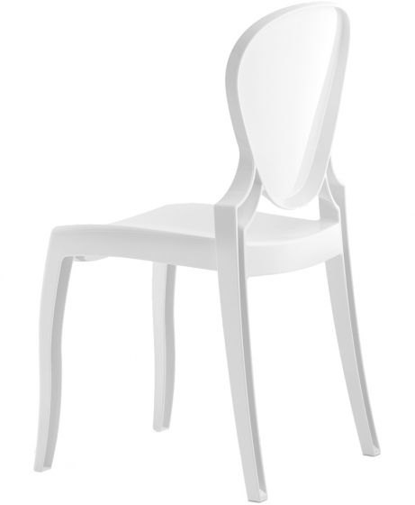 Chaise Queen pedrali 650 design polycarbonate empilable contemporain beige blanc noir orange violet transparent 