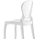 Chaise Queen pedrali 650 design polycarbonate empilable contemporain beige blanc noir orange violet transparent 