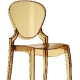 Chaise Queen pedrali 650 design polycarbonate empilable contemporain beige blanc noir orange violet transparent 