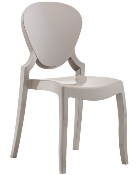 Chaise Queen pedrali 650 design polycarbonate empilable contemporain beige blanc noir orange violet transparent 
